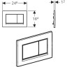 Смывная клавиша GEBERIT SIGMA 30 115.883.KM.1 черный хром глянец