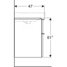 Тумба с умывальником GEBERIT SMYLE SQUARE 500.251.01.1+ 500,354.JK.1 90 см